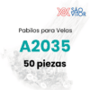 Pabilo para vela A2035 50 pz