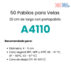 Pabilo para vela A4110 50 pz - Imagen 2