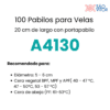 Pabilo para vela A4130 100 pz - Imagen 2