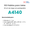 Pabilo para vela A4140 100 pz - Imagen 2