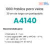 Pabilo para vela A4140 1000 pz - Imagen 2