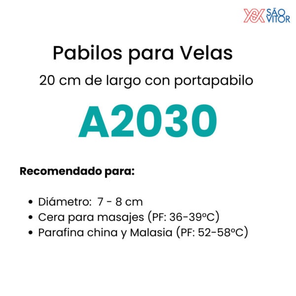 Pabilo para vela A2030 - Imagen 2