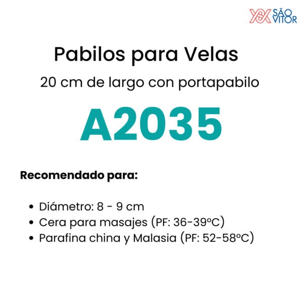 Pabilo para vela A2035 - Imagen 2