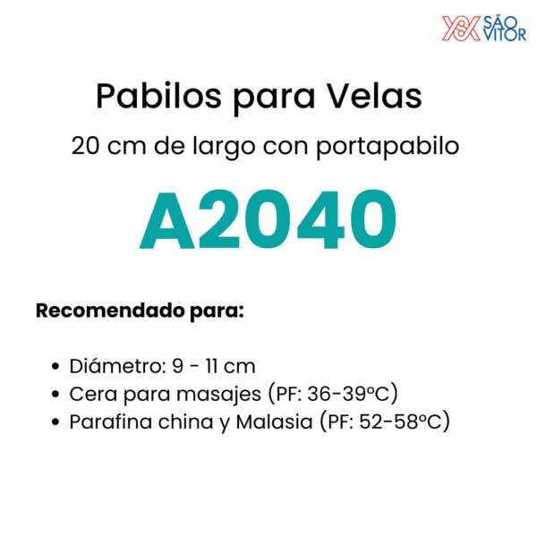 Pabilo para vela A2040 - Imagen 2