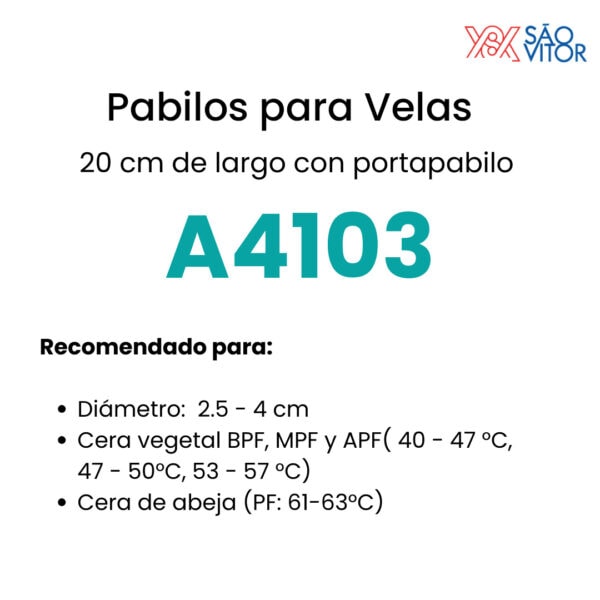 Pabilo para vela A4103 - Imagen 2