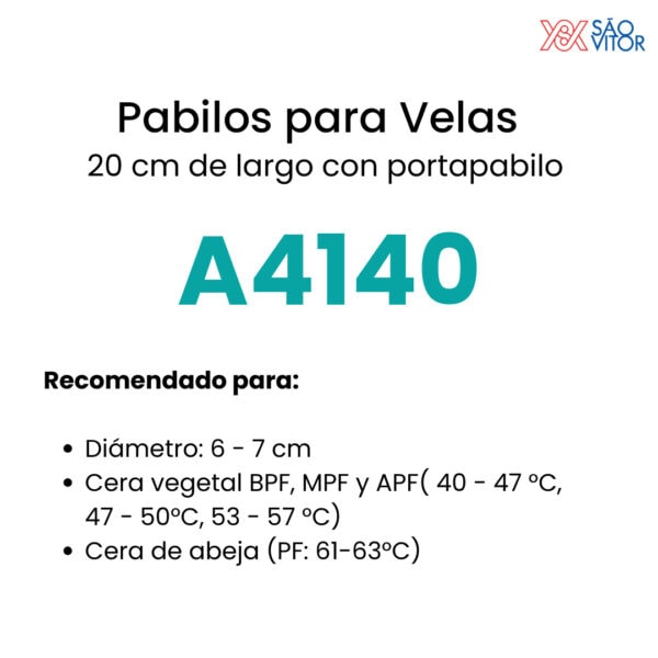 Pabilo para vela A4140 - Imagen 2