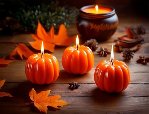 cera para velas para halloween aroma manzana canela