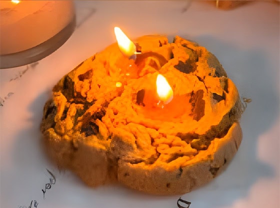 Velas de Galleta con Crumble Cookies
