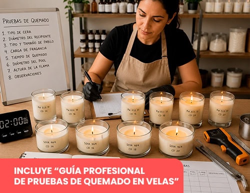 como hacer prueba de quemado velas